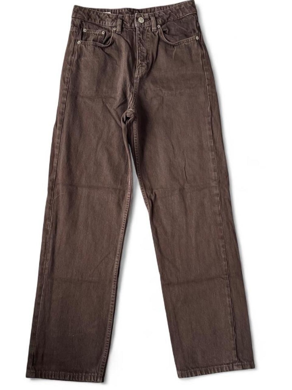 Zara Straight-Leg Jeans in Dark Brown